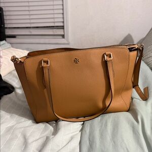 Tory Burch Cognac Leather Structured Tote